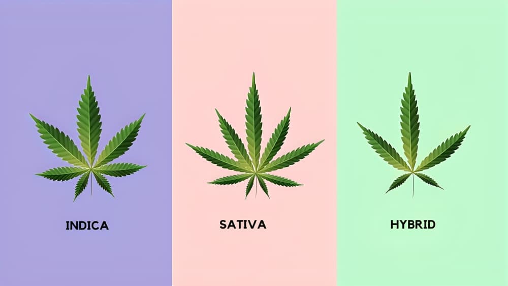 difference between indica, sativa and hybrid cannabis strain